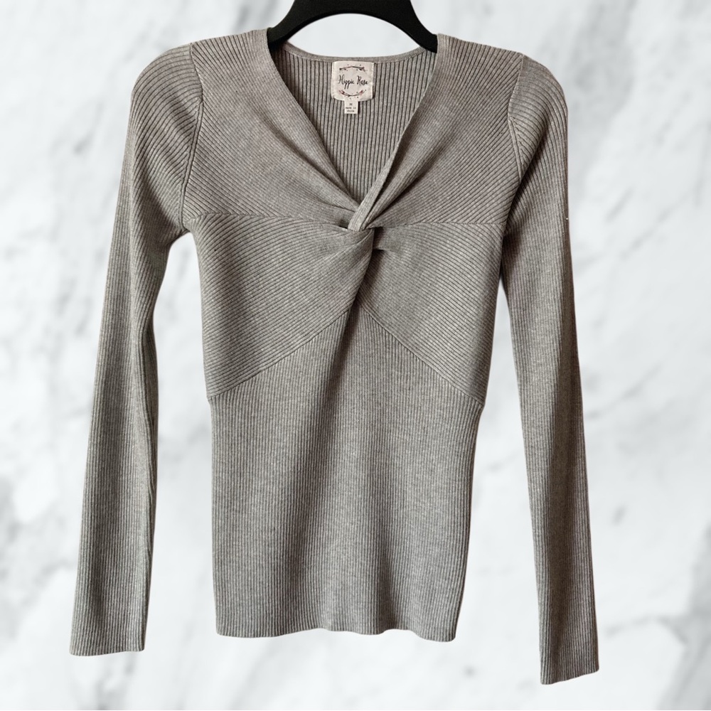 Knotted Gray Top